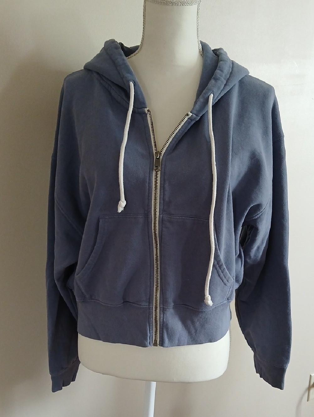 American Eagle Outfitters Light Blue Terry Label Hoodie